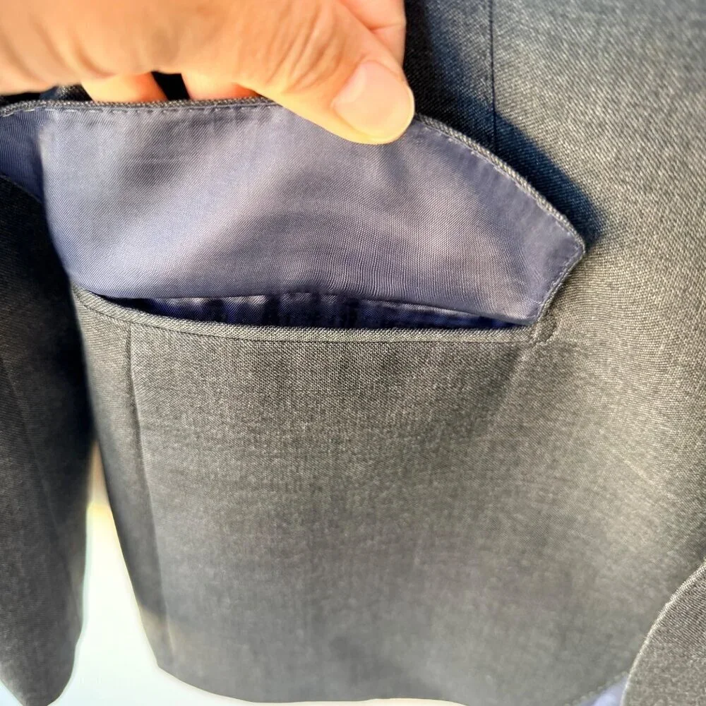 Suitsupply Lazio Gray Single-Breasted Wool Sport Coat – Size 38
